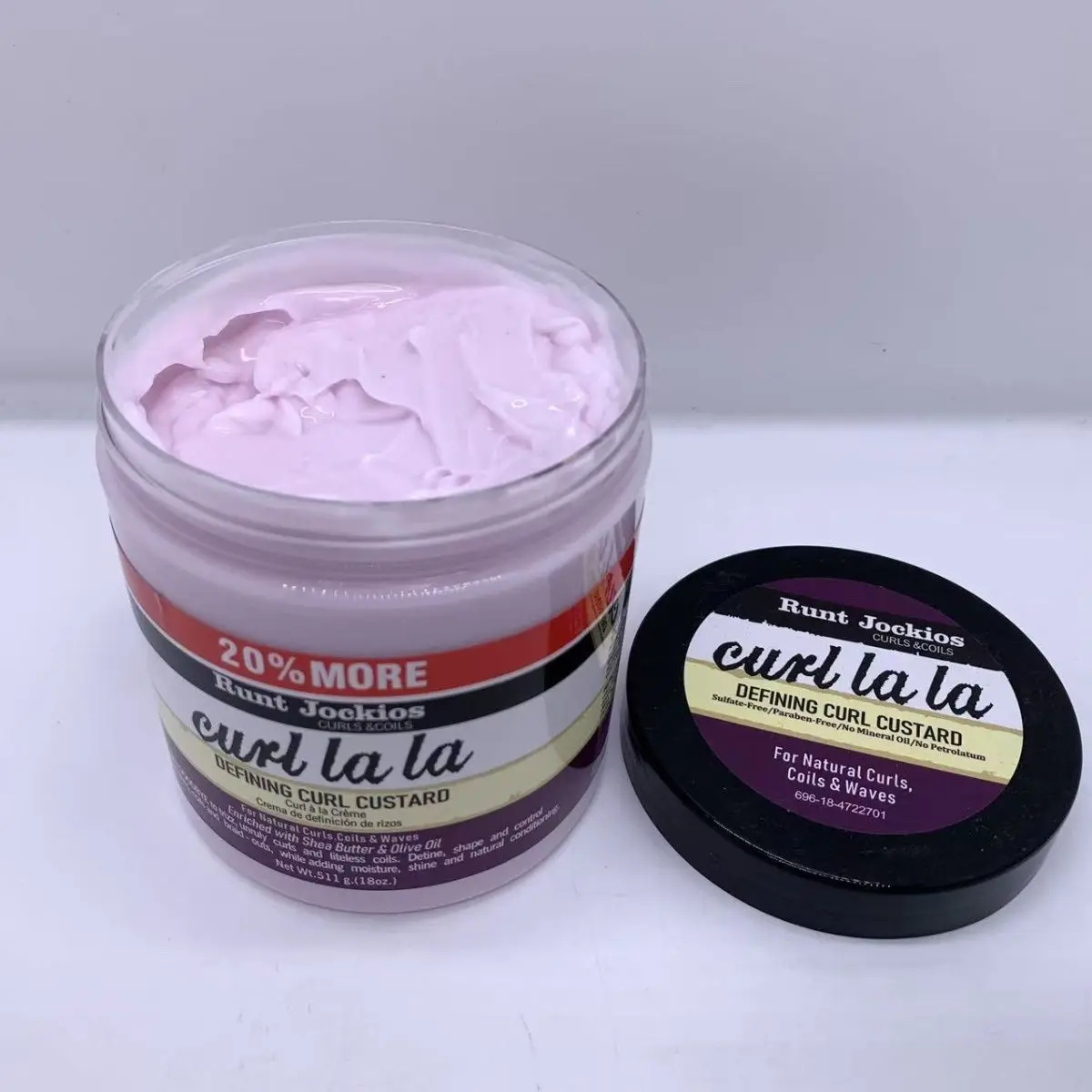 511g Non-volatile film purple curl cream for frizzy hair, amino acid conditioner to nourish hair texture