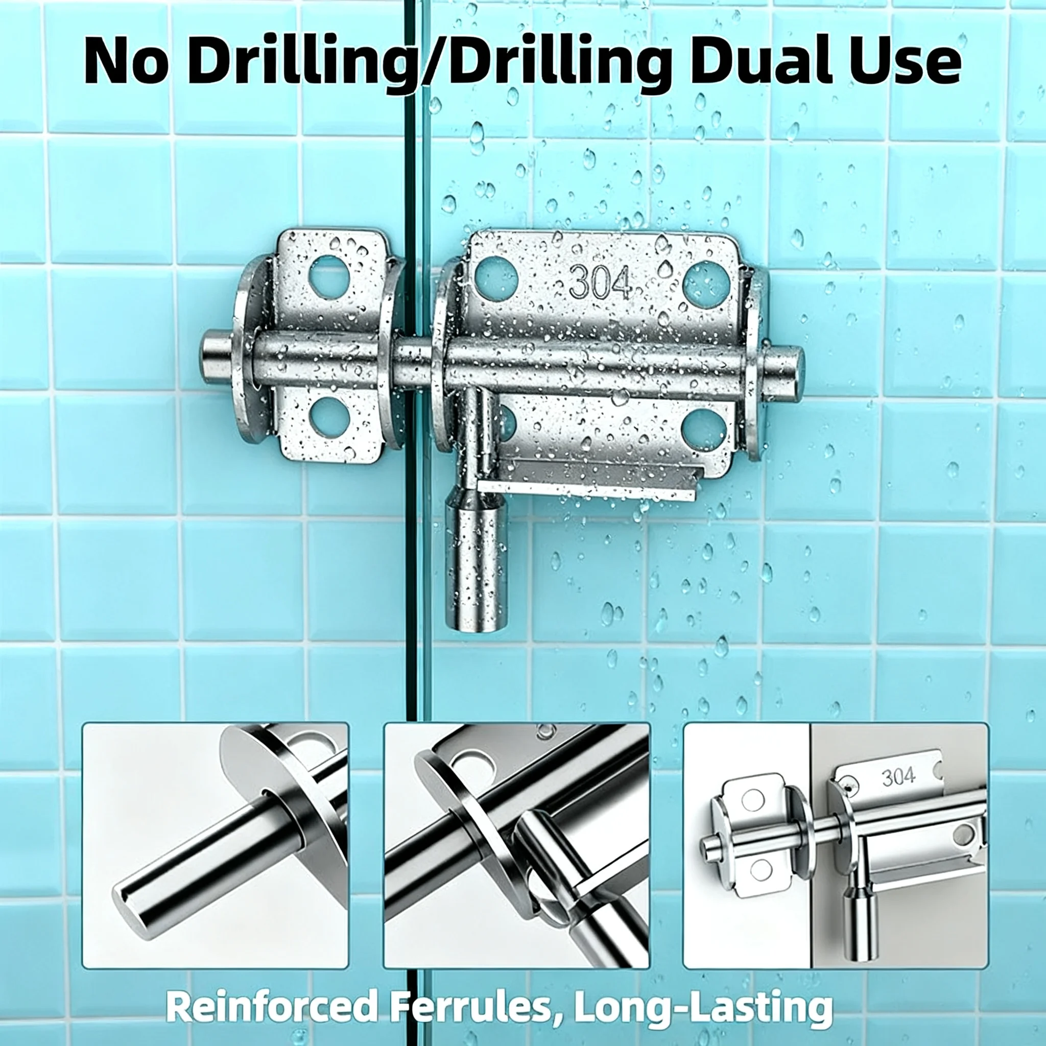 

Дверная защелка из нержавеющей стали, твердые раздвижные болты, защелка, засов, домашняя фурнитура, безопасный дверной замок для туалета