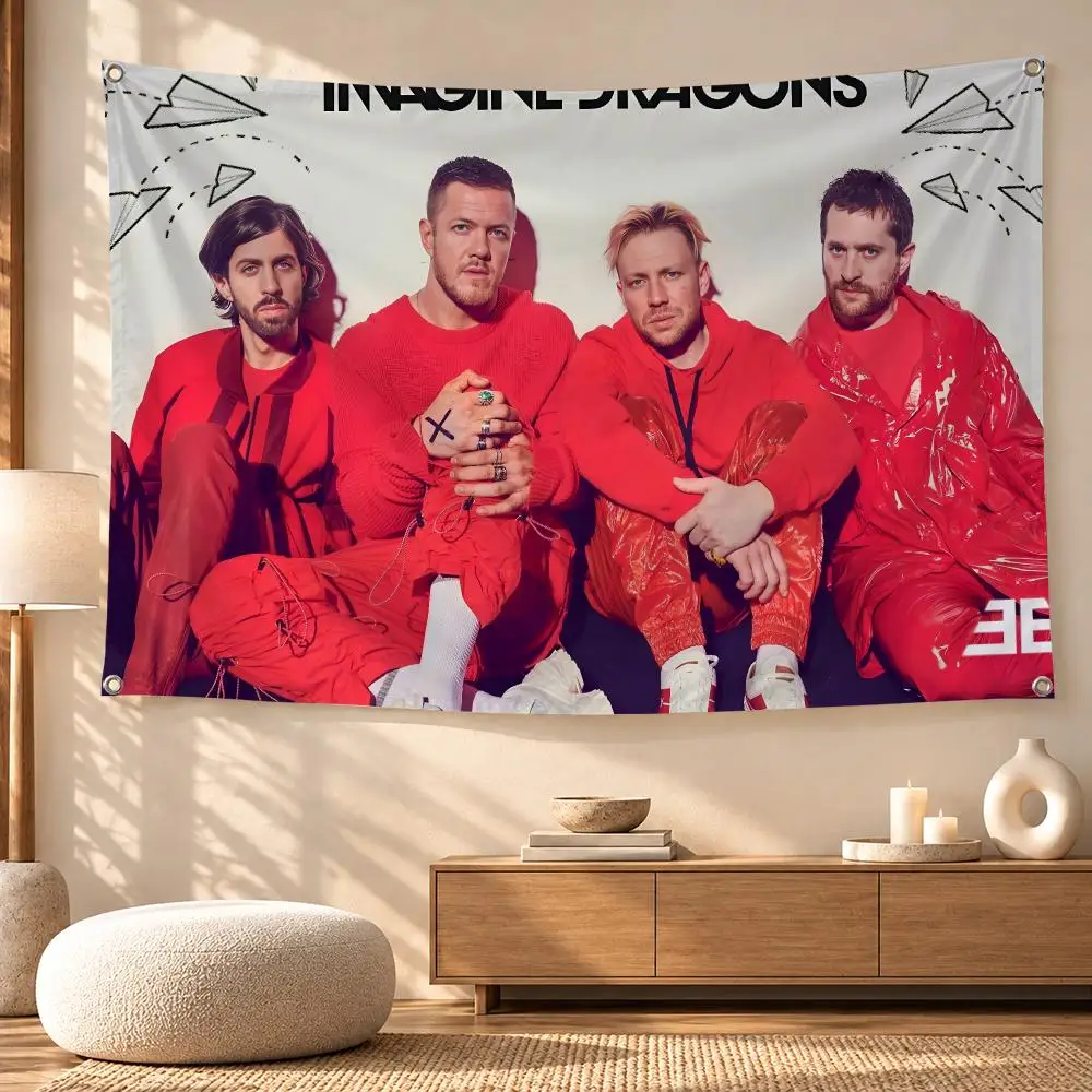 Imagine Dragons Arena Rock Poster Flags Festive Decorative Banner for Camping, Family Parties & Garden Wall Decor, Great Gift