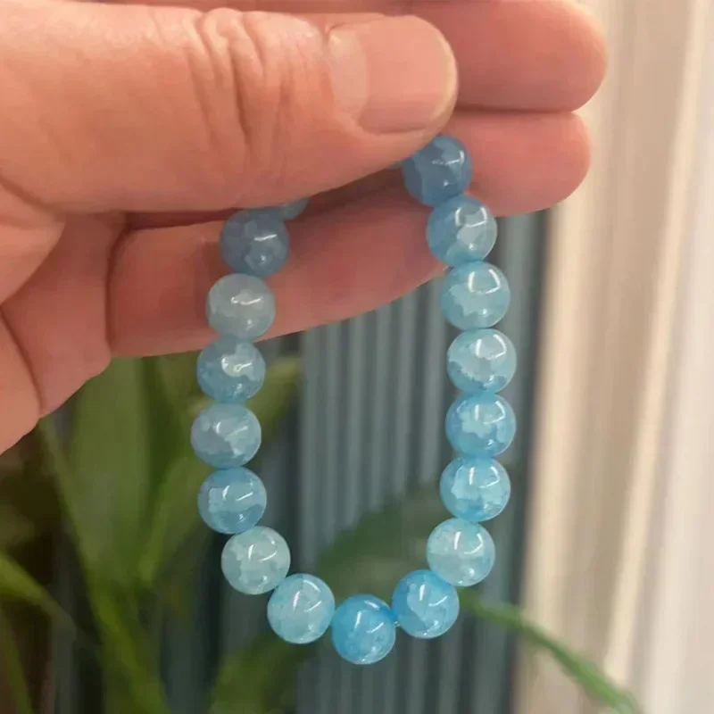 1pc Crystal Colorful Bracelets Natural Stone Quartz Amethyst Fluorite Beaded Sweet Reiki Healing Energy Strand Bangles Jewelry