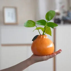 Orange Fruits Vase Inspired Decorative Ceramic Vase Vintage Flower Vase Home Kitchen Office Spring Summer Decor