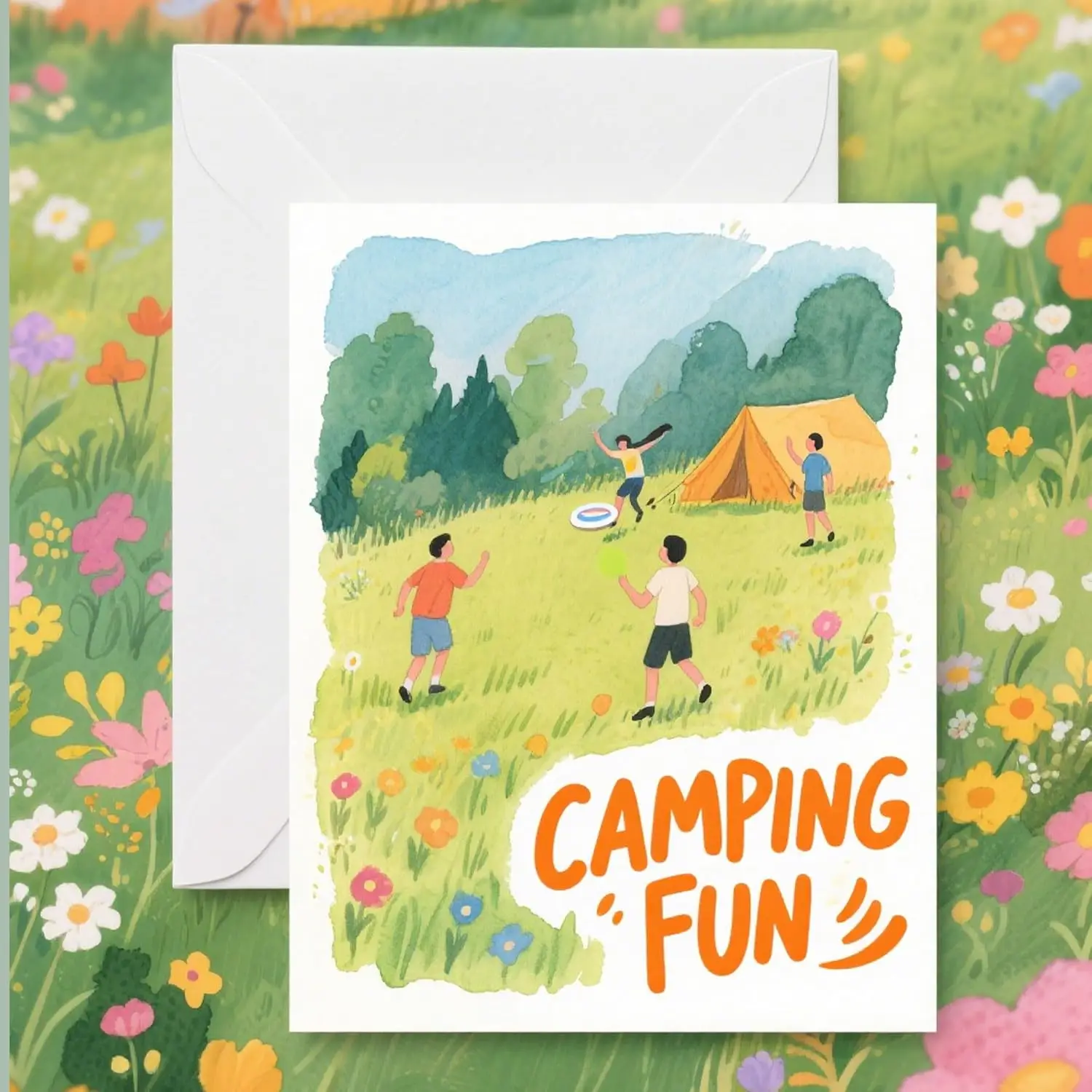 

Sleepaway Camp Greeting Cards for Campers and Kids at Sleepaway Camp Essentials for Girls, Boy's - 4 X 6 Inch Note Summer Vacati