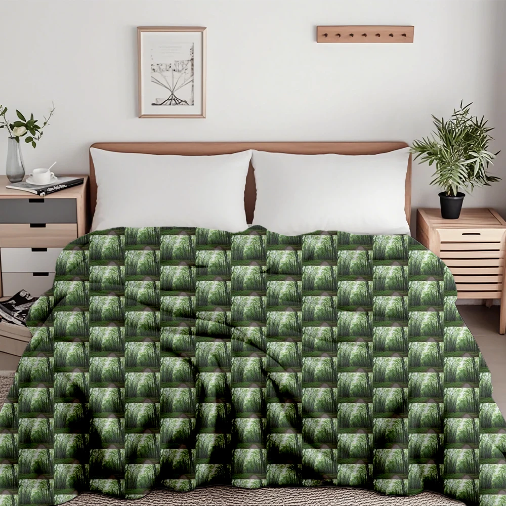 بطانية الفانيلا غابة ساحرة للأريكة الاستوائية طباعة ملاءات آلة قابل للغسل بطانيات خفيفة الوزن لحديثي الولادة عمال المكاتب