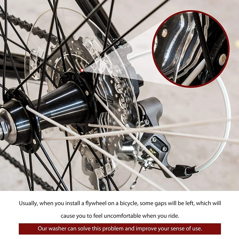 

【A12I】20Pcs Bike Flywheel Hub Washer Flywheel Hub Spacer 1/1.5/2/2.5/3mm Bottom Bracket Washer BB for 7 8 9 10 11S Cassette