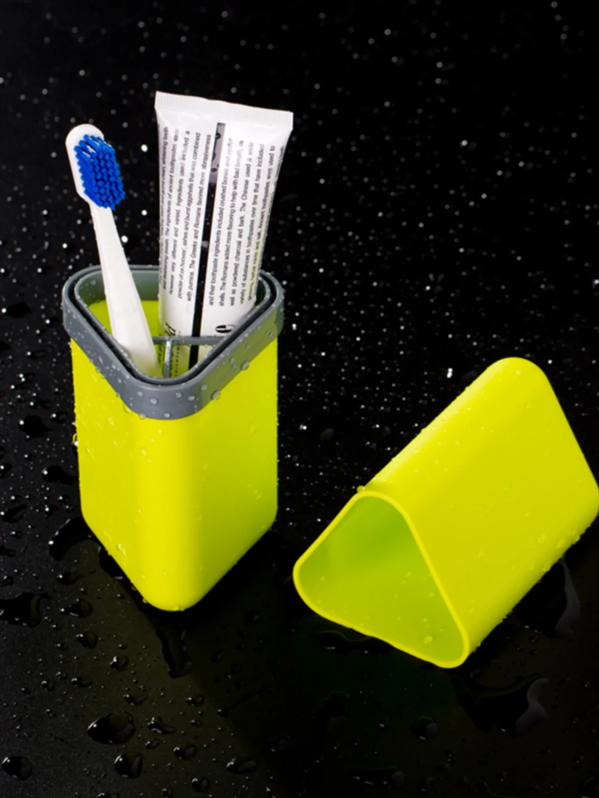 

Portable Creative e Double Use Toothbru Cup for Travel And Cam Outdoor Activities Pure Color Can Hold Large Toot...