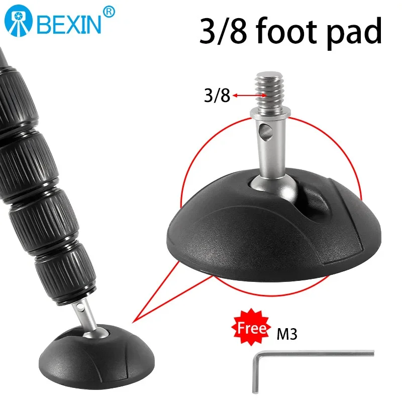 BEXIN treppiede universale piedini in gomma monopiede Pad 3/8 pollici porta a vite accessorio fotografico per fotocamera treppiede monopiede