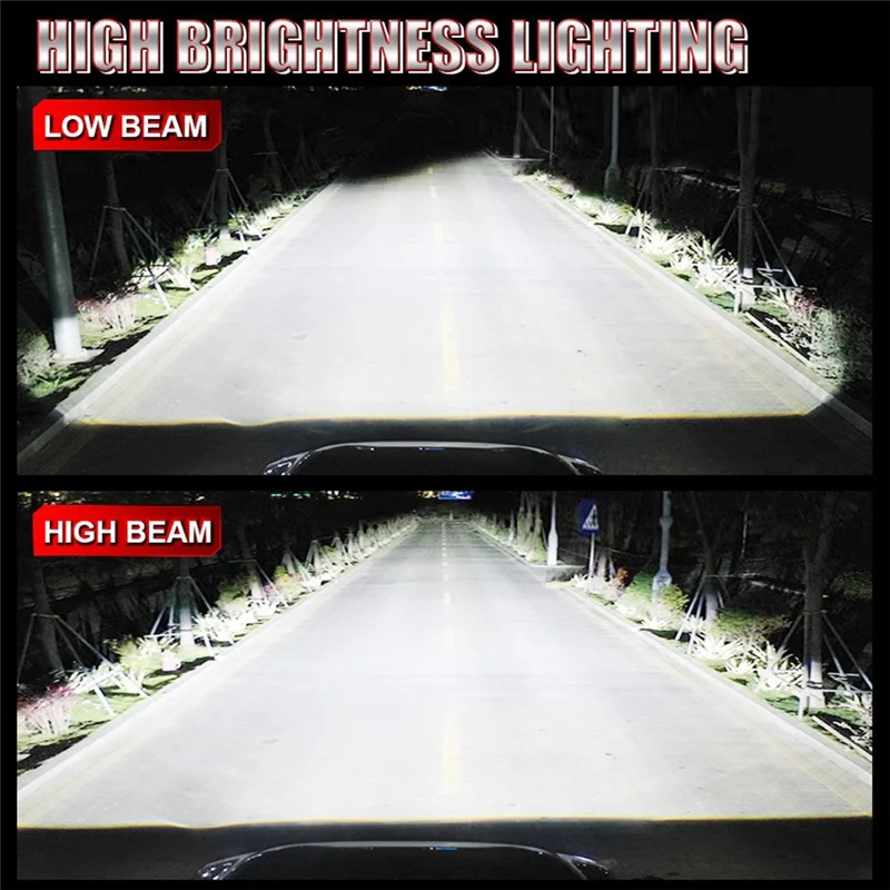 

1 пара светодиодных ламп H4 360, 4-сторонние, 1:1, Plug and Play для автомобильных аксессуаров H4 Hi-Low 6000K