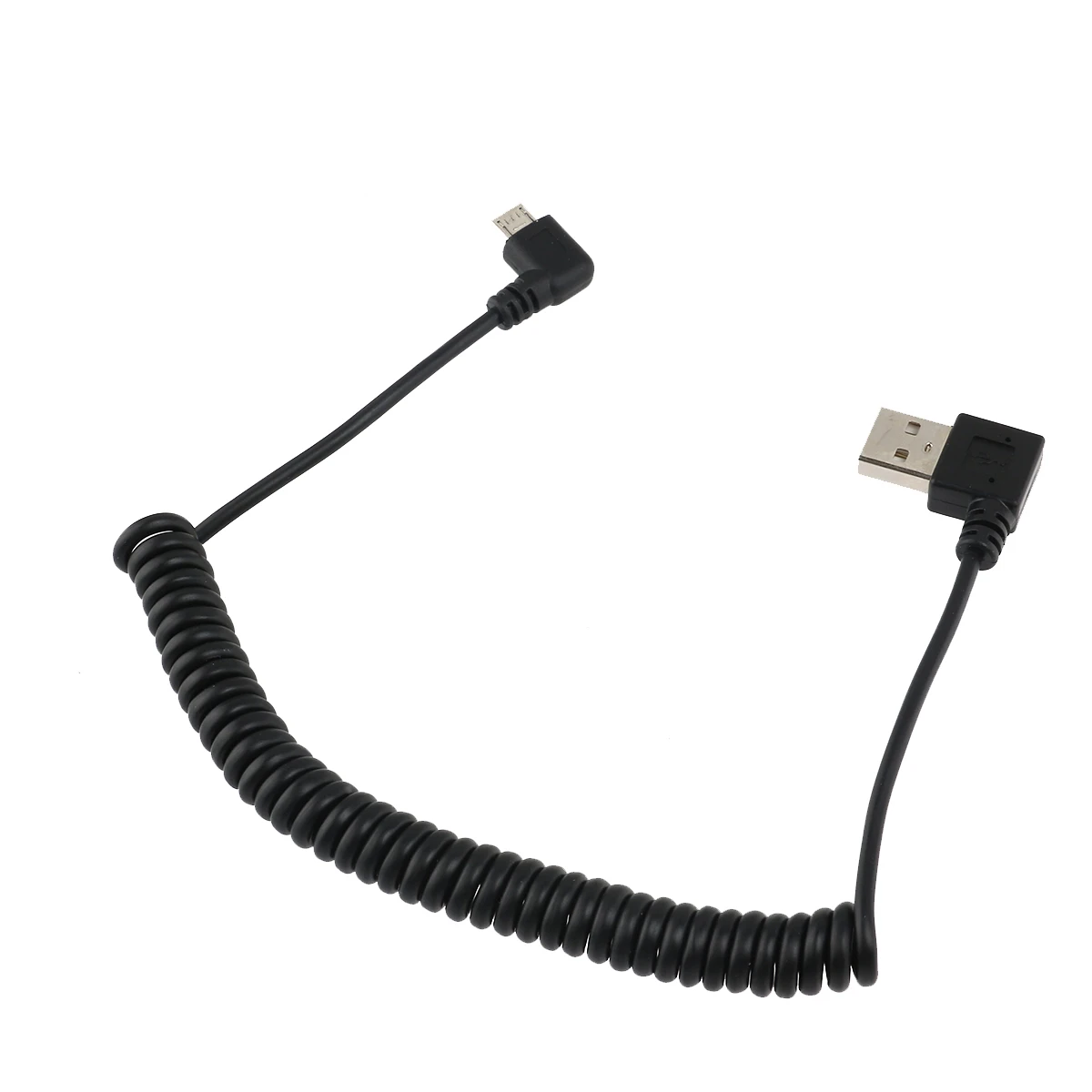 

1.5M Spiral Coiled Micro 5 Pin To Usb 2.0 Male Data Charging Cable Black Computer Peripherals 5 Pin Micro Usb Cable