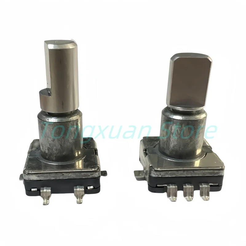5pcs EC11 5pin SMD Type Rotary Encoder Switch With Push Button Switch 30 Position Handle Length 15mm 17mm D Half Shaft