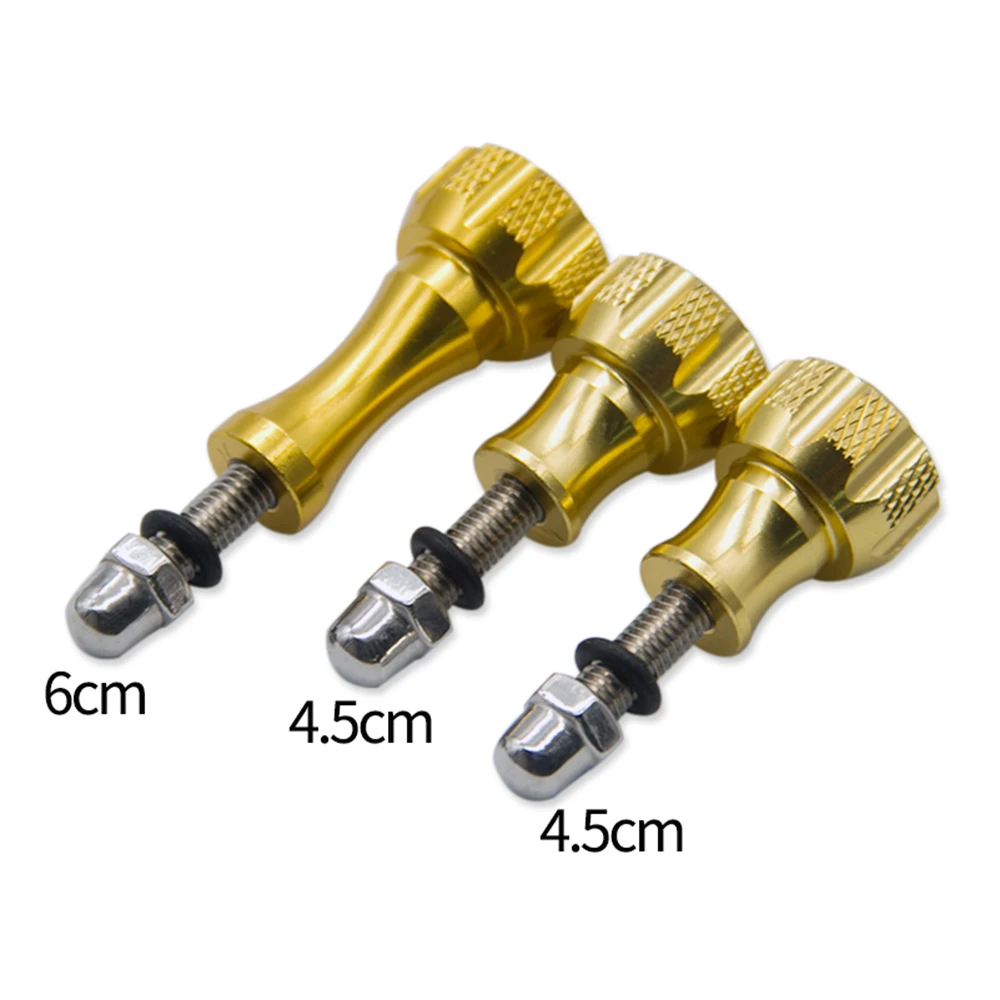 Vis de boulon de bouton de pouce en aluminium, 3 pièces, pour GoPro Hero 7 6 5 4 Xiaomi Yi 4K Sjcam SJ4000 H9, boîtier de montage sur trépied, accessoire de caméra