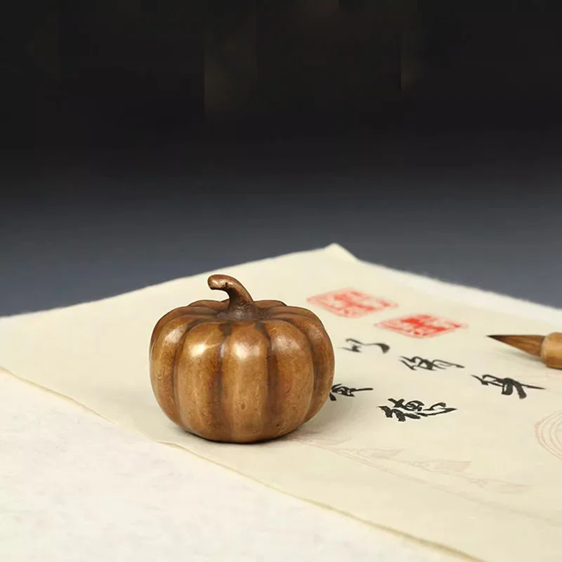 

Pumpkin Shape Metal Paperweight Creative Paper Weight Chinese Painting Calligraphy Bronze Paperweights Xuan Paper Pressing Prop