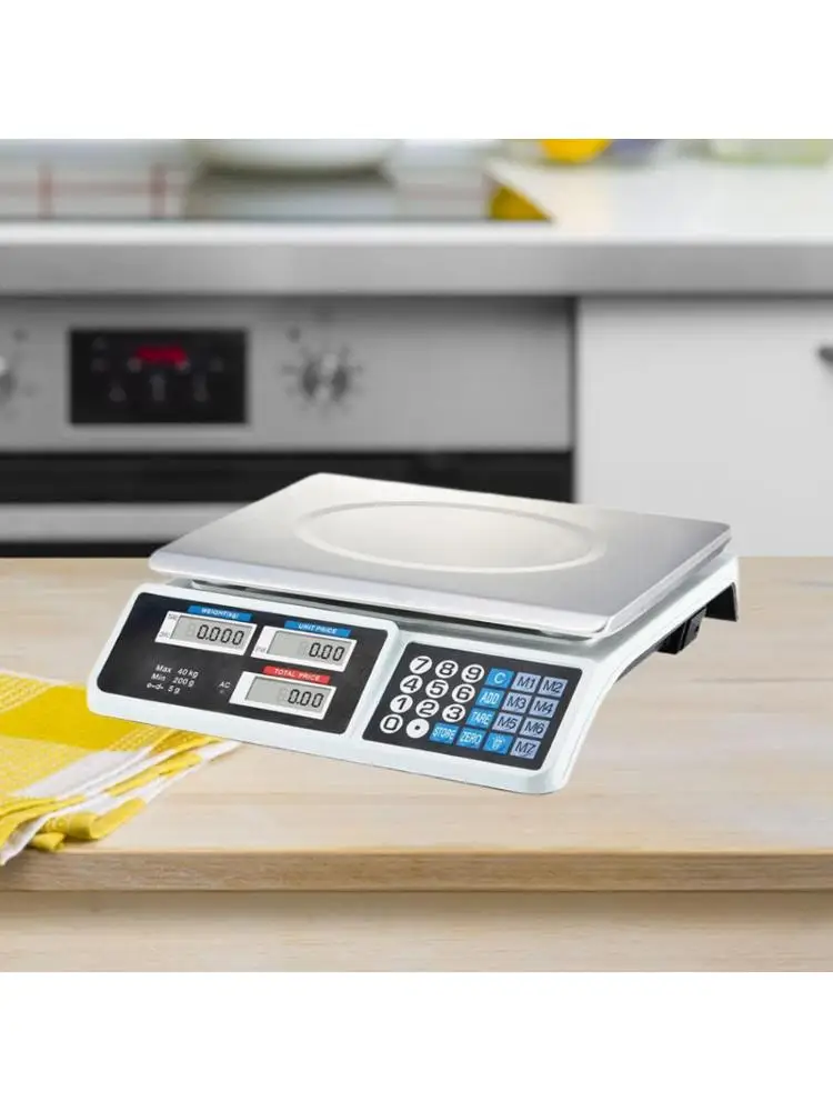 Balance numérique de calcul de prix, affichage LCD, balance commerciale de comptage des aliments pour les magasins de détail, marché des agriculteurs Deli