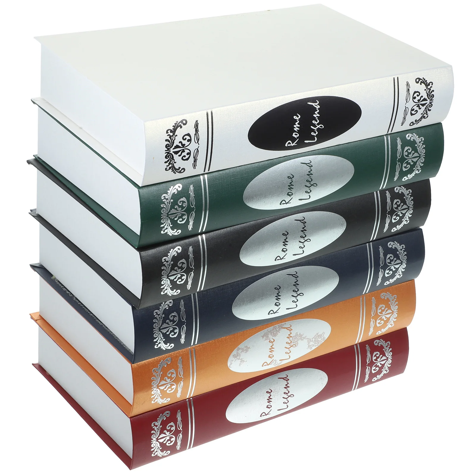 

6 Pcs Simulation Book Decoration Artificial Decorative Props Chic Fake Decorating Books Coated Paper