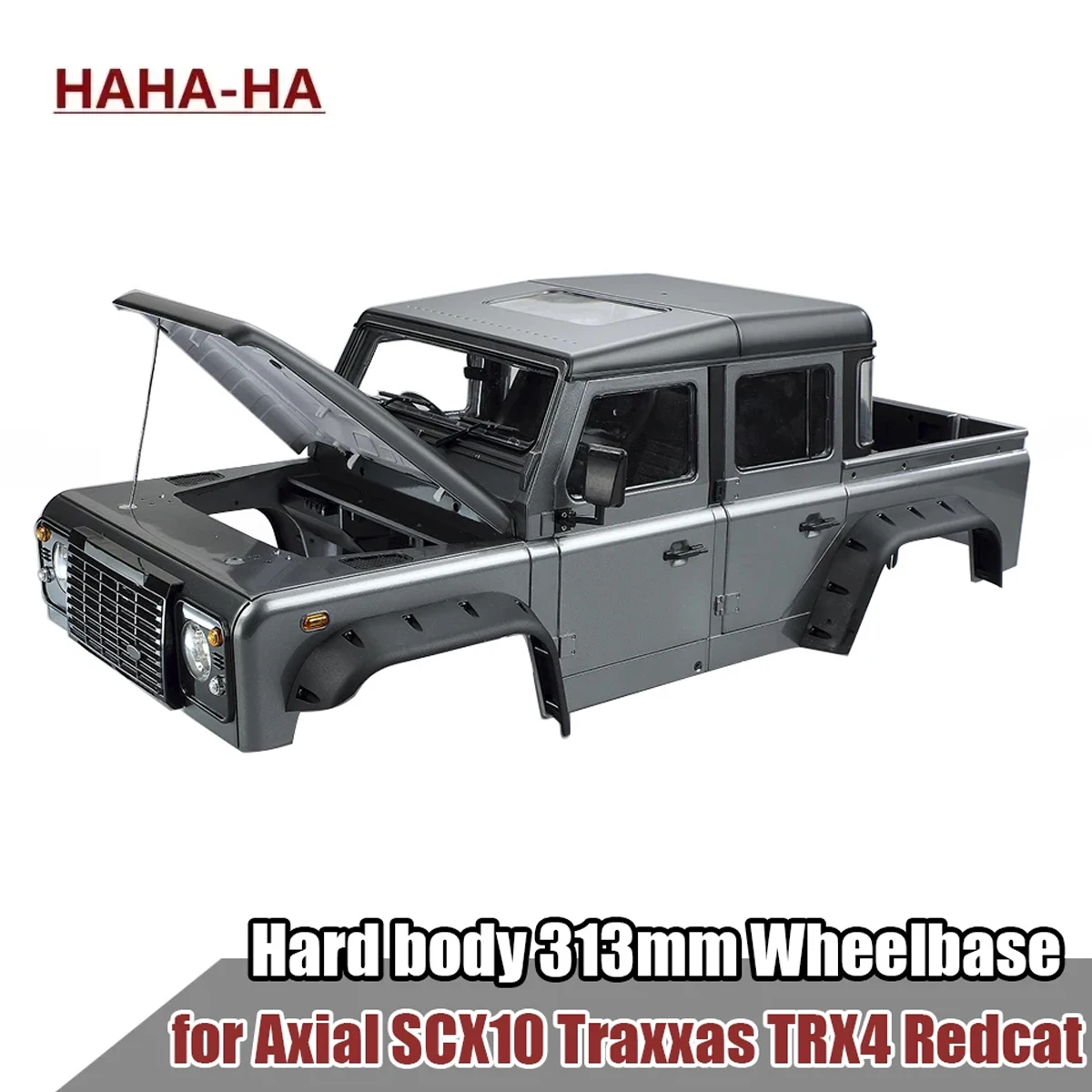 Hardbody 313mm Radstand Defender 130 Pickup Karosserie-Kit für 1/10 Maßstab Truck RC Crawler Axial SCX10 90047 TRX4 Redcat GEN8