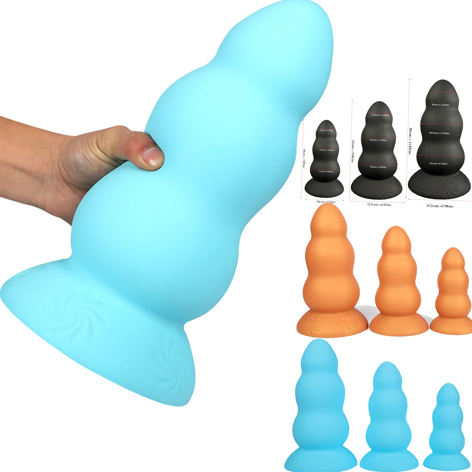 Φ 15CM Huge Women Men Gay Beginners Anal Butt Plug Ass Dilation Prostate Massager Male Anal Plug Big Dildo Silicone Masturbator