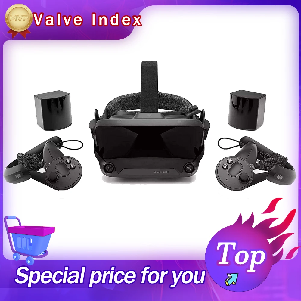 Valve Index Full VR Kit  Latest Release  Includes Headset Base Stations  & Controllers