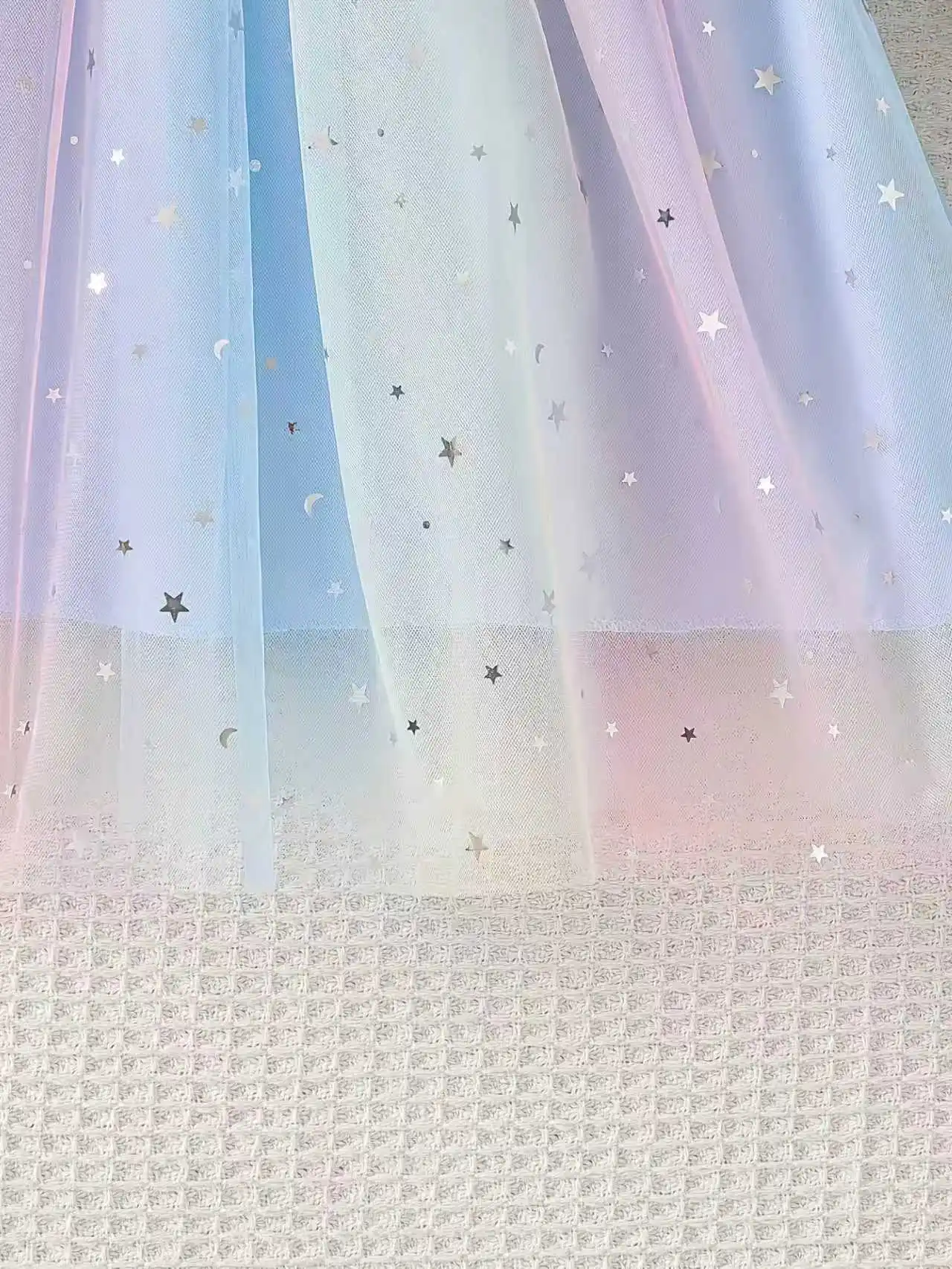 Cinnamoroll Princess Dress for Girls, Blue-Purple Gradient Star Tulle Puffy Dress, Kids Birthday Party Formal Dress - view 5