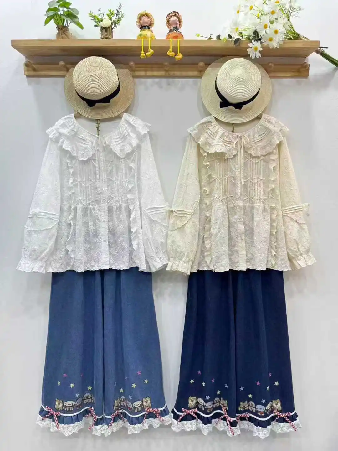 

Enianechu mori Girl, японский стиль, воротник Питера Пэна, рубашки принцессы из чистого хлопка и блузки для женщин, осенняя милая одежда в стиле каваи