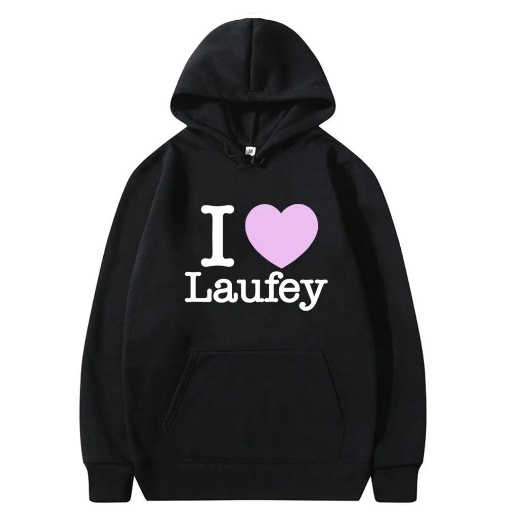 

I Love Laufey Graphic Hoodie Male Vintage Casual Fleece Cotton Pullover Hoodies Men's Fashion Oversized Long Sleeve Sweatshirt