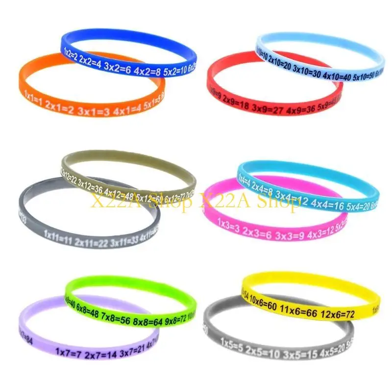 

Уникальный эластичный силиконовый браслет унисекс, 12 цветов, браслеты с формулой умножения, подарки на Рождество, праздник,