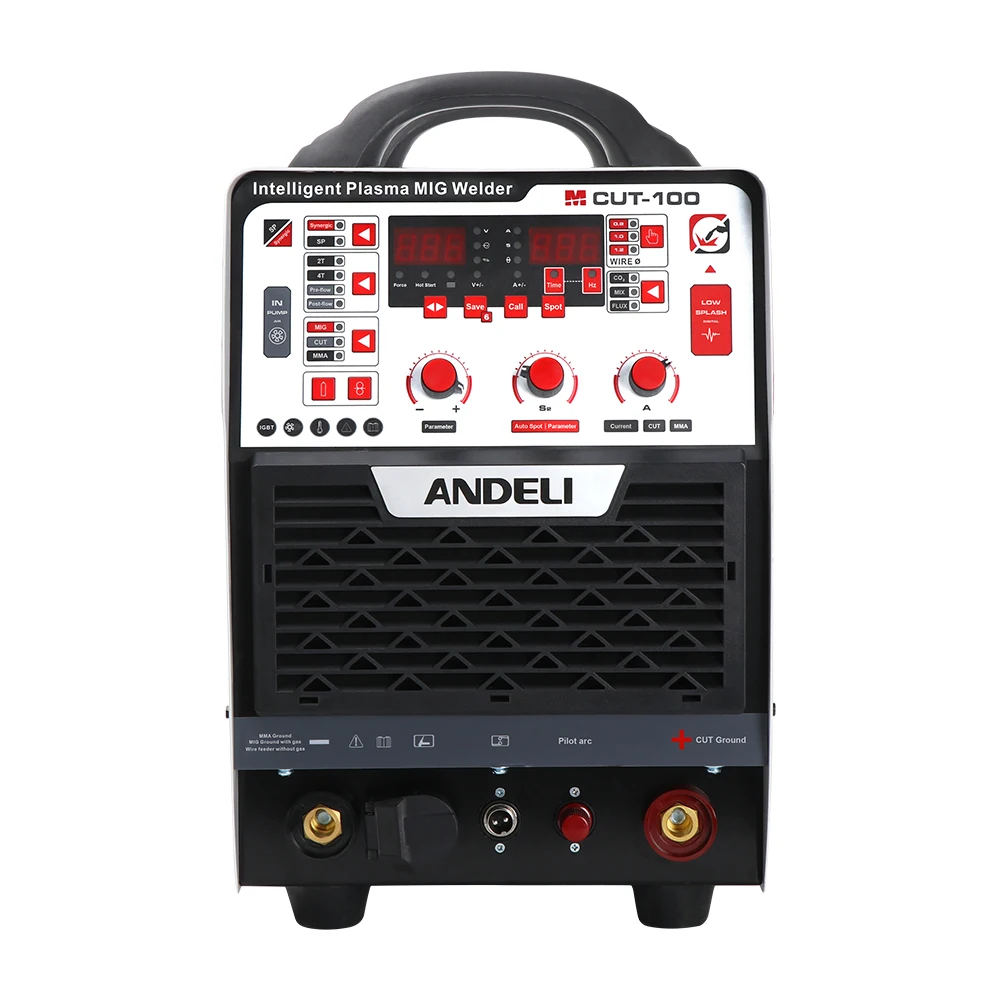 

ANDELI MCUT-100 Multifunctional Plasma Cutting Machine CUT/MIG/MMA 3 in 1 Industrial HF Cutting Machine 380V