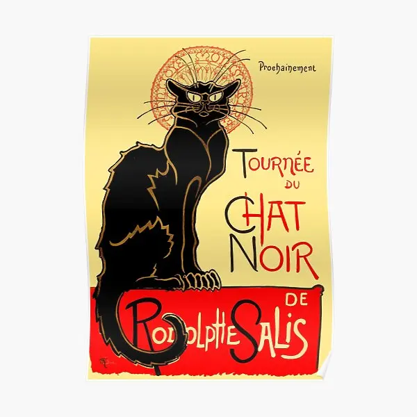 Chat Noir Artwork  Poster Decoration Picture Vintage Modern Wall Print Painting Decor Home Art Funny Room Mural No Frame