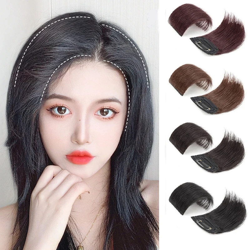 

Синтетическое короткое прямое накладное волосы-шиньон 10 см, невидимое, на 2 клипсах, для увеличения объема волос у женщин