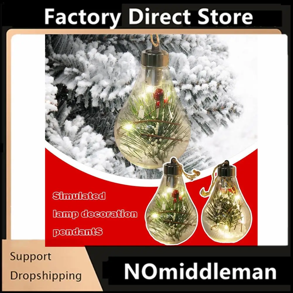 

5Pcs LED Christmas Bulb Decorative Light Hanging Light Christmas Ornaments Home Party Wedding New Year's Decor Night Lamp