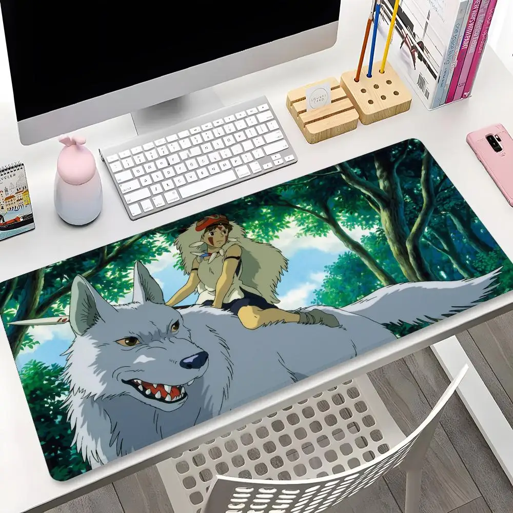 Princess MononokeS Mouse Pad Wholesale Gaming Locking Edge Big Computer Gamer Large Rubber Art Mousepad Laptop Desk Mat