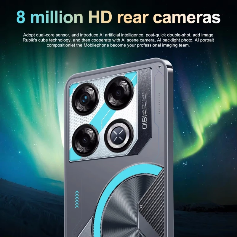 هاتف ذكي جديد GT20 Pro الإصدار العالمي للهاتف المحمول 16GB + 1T 7.3 بوصة HD + Android 14 7800mAh 4G/5G Snapdragon 8 gen3 108MP هاتف محمول