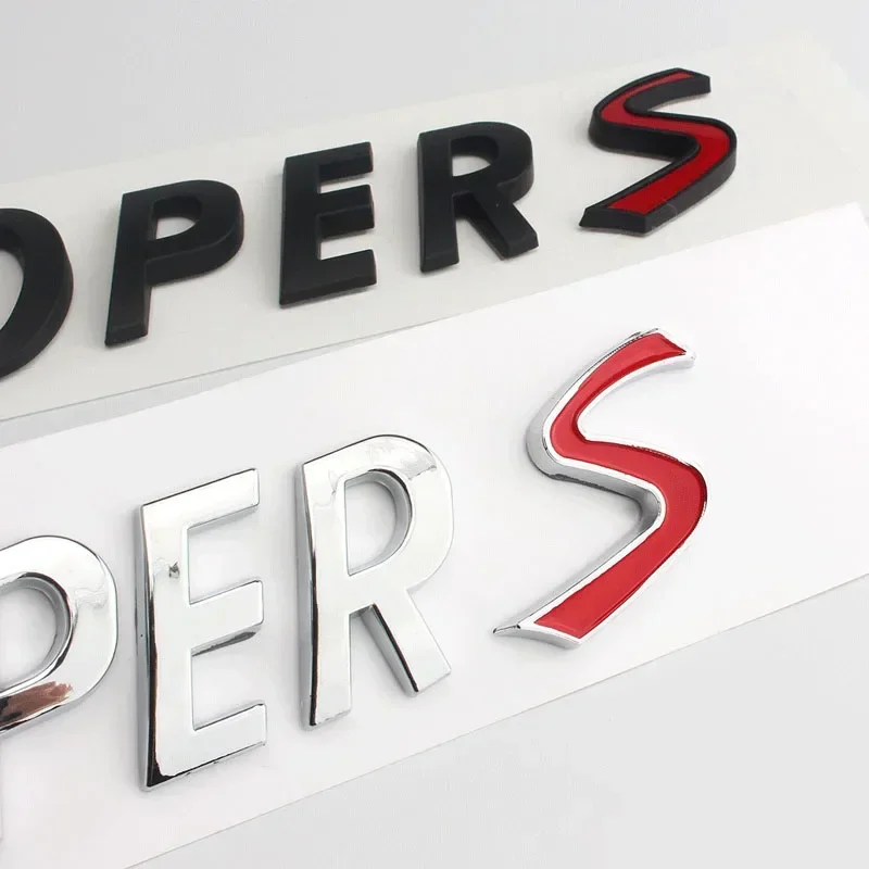 3D ABS Chrome Car Letters Rear Trunk Mini Cooper S Emblem Badge Sticker For Mini Cooper S R56 R50 R53 F56 F55 R60 Accessories
