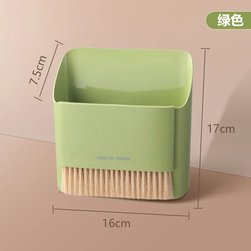 Self-designed Small Broom and Trash Can Set, Desktop Mini Small Cleaning Brush Storage Set Broom and Dustpan Set