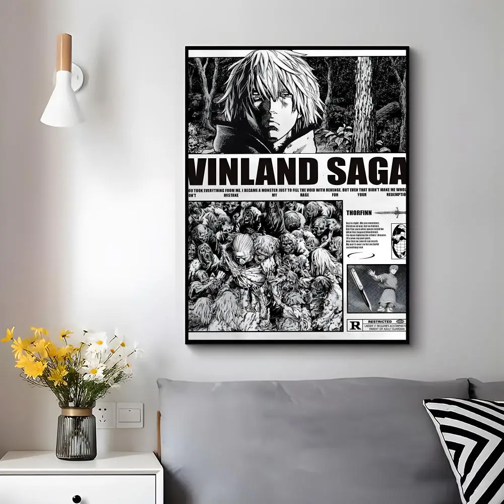 manga historical Vinland Saga Poster Modern Luxury Wall Poster Home Decor Space Enhancer