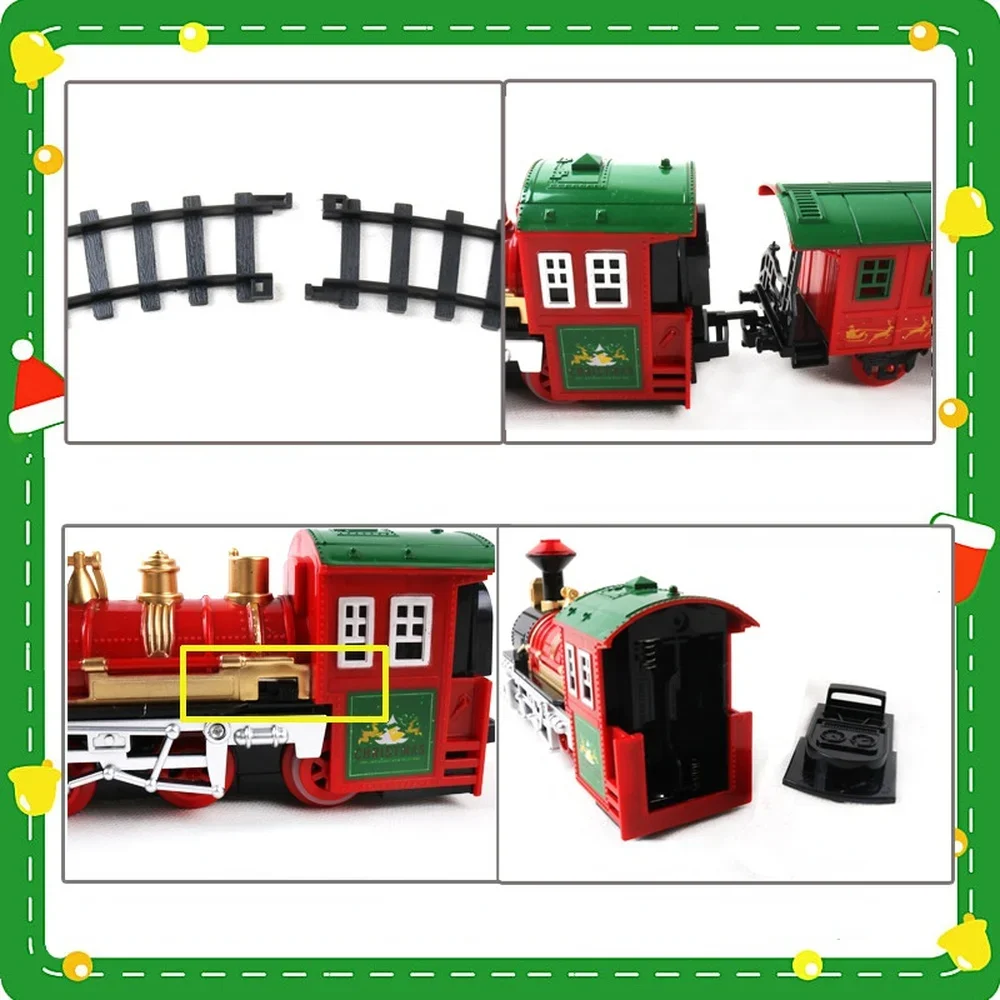 Electric Train Toy Car Railway Model Transport Train Rail Car Track Set Interactive Christmas Gift