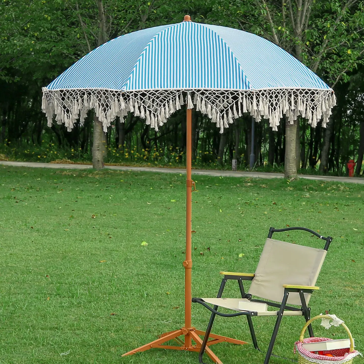 Seaside Resort Beach Umbrella Courtyard Tassel Sun Umbrella Pool Sun Protection Terrace Parasol