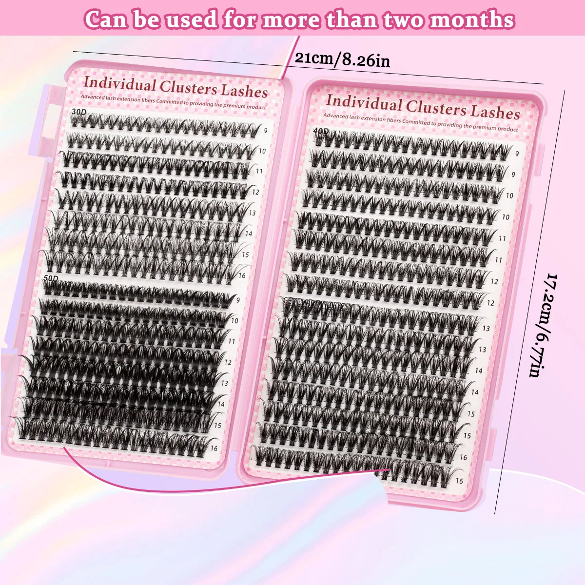 Extensão de cílios postiços 304050d conjunto de livro de cílios de grande capacidade com pinças de ligação e vedação, remoção