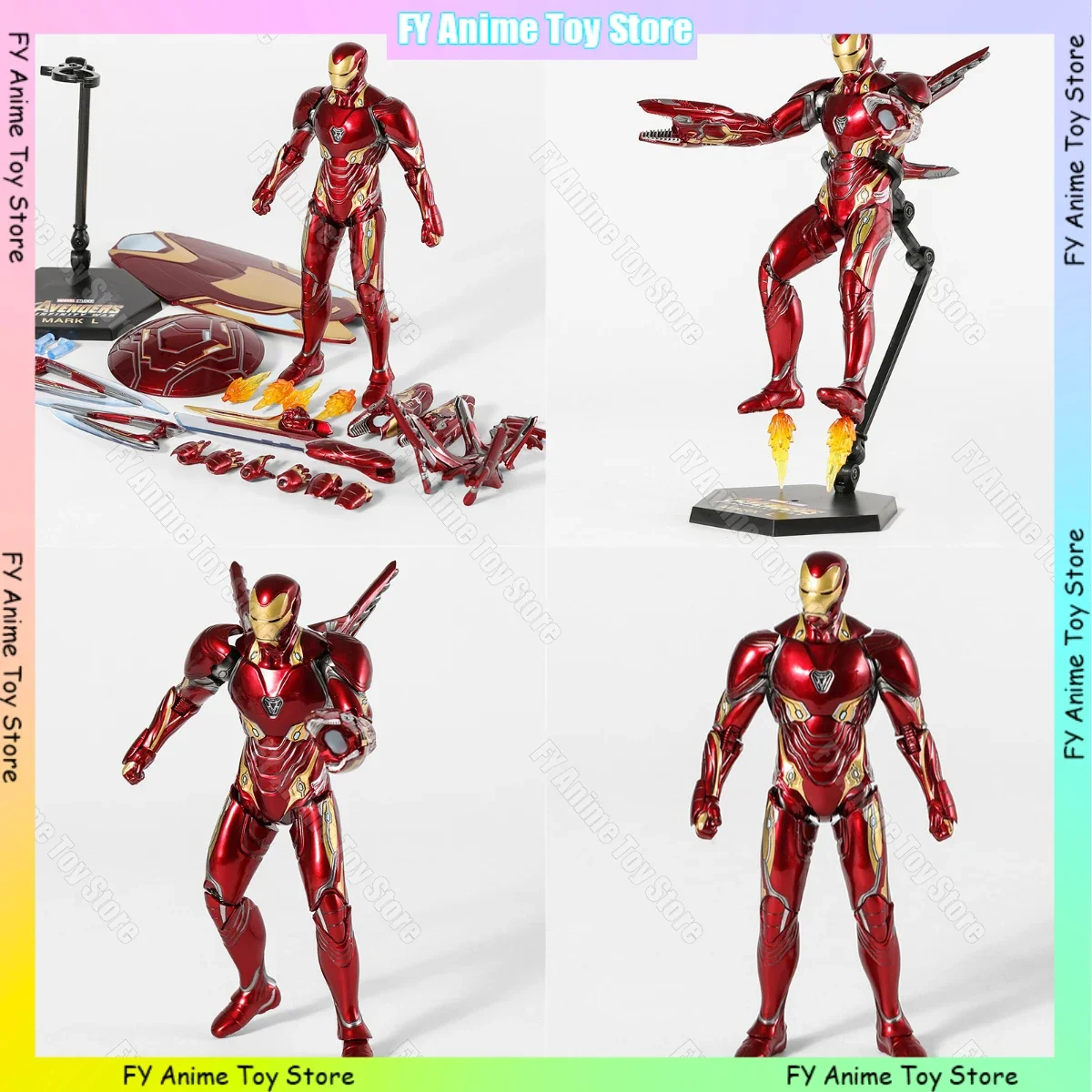Disney Marvel MK50 War Machine Whiplash MK2 Iron Man Action Figure Suit Up ชุด Gantry สงครามกลางเมืองฟิล์มอนุพันธ์ของแท้รุ่น