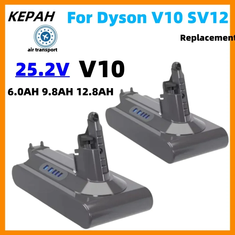 V10 Battery Replacement For Dyson 12800mAh 25.2V V10 Battery Compatible with Dyson SV12 Animal V10 Absolute