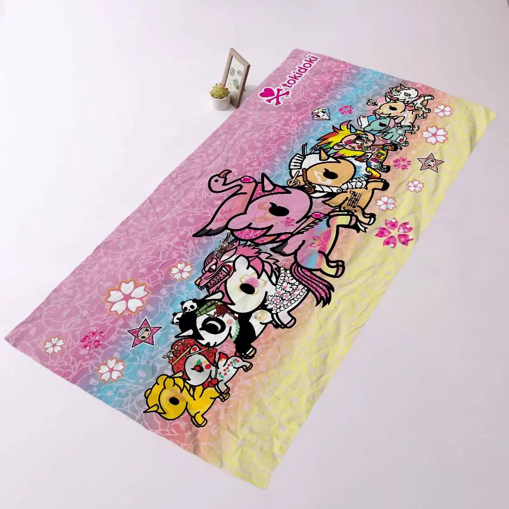 العلامة التجارية الشهيرة Kawaii T-Tokidoki ستوكات مطبوعة منشفة الشاطئ تسلق الجبال اليوغا الشاطئ السباحة تشغيل منشفة ناعمة ماصة #5