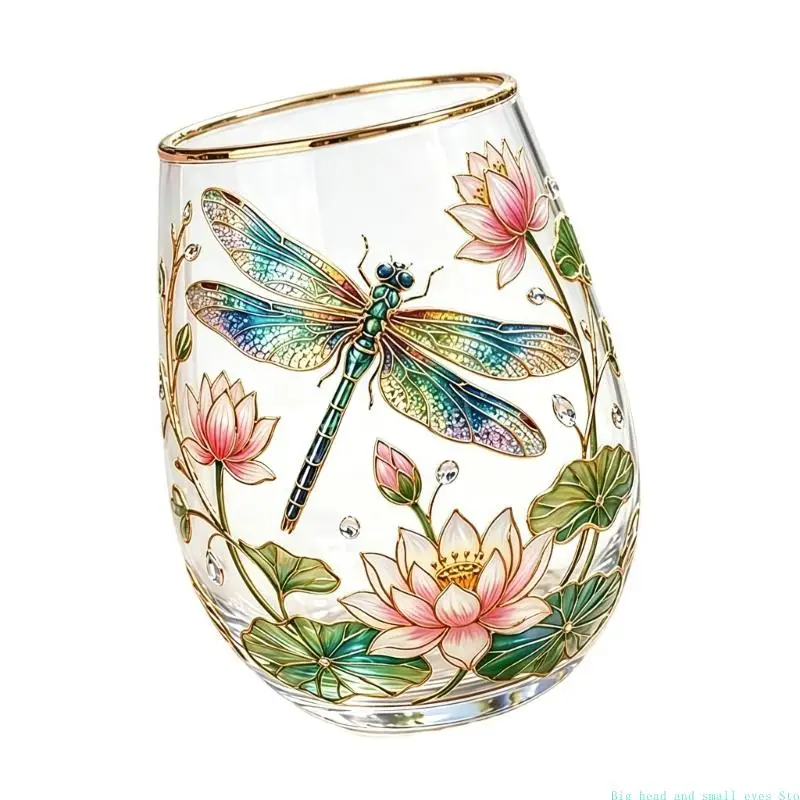 581C Hummingbird Acrylic Tea Cup For Home Decoration Transparent Mug for Coffee Milk