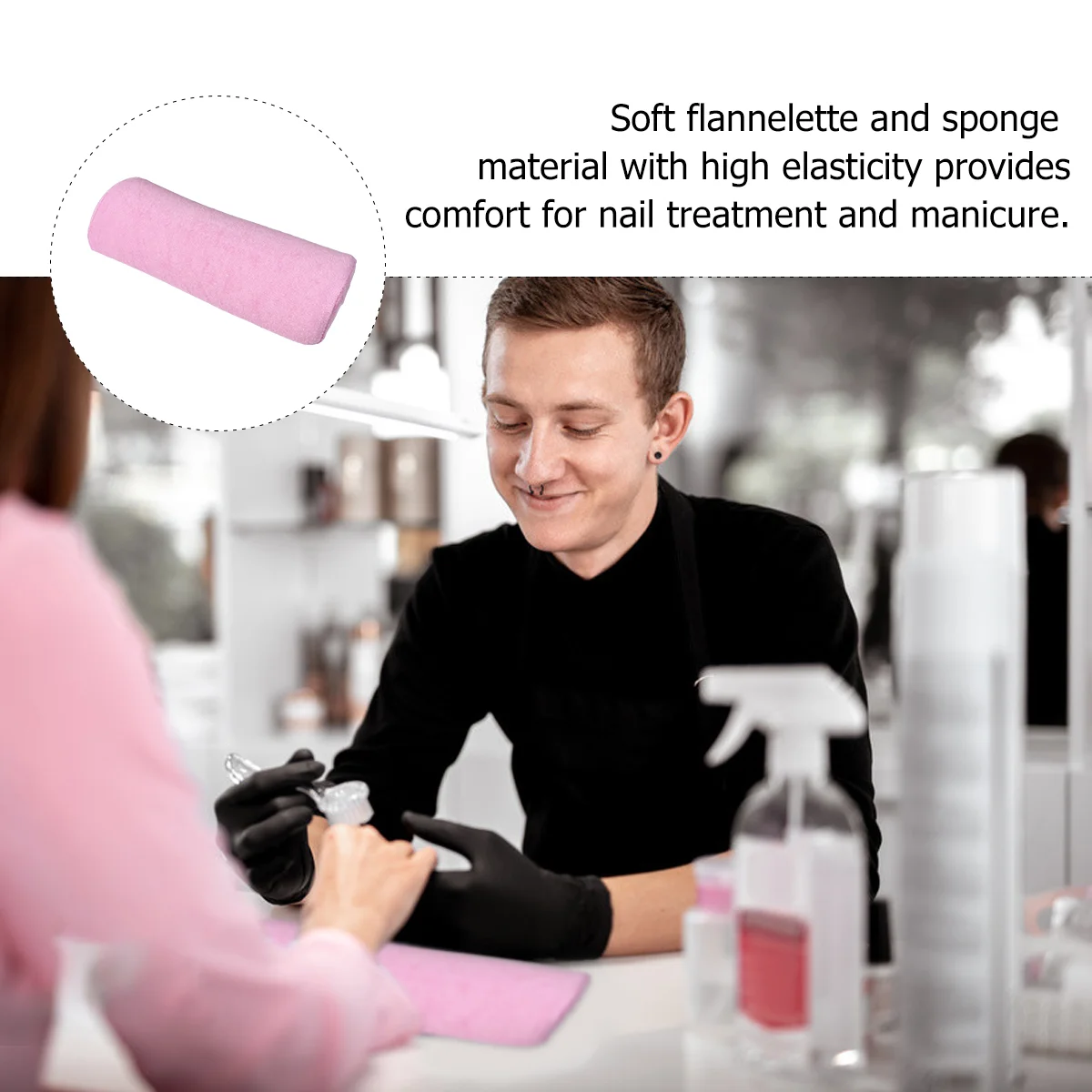 Pillow Nail Hand Armrest Manicure Equipment Care Pad Rests Cushion Pink Towel Tool Holder Miss