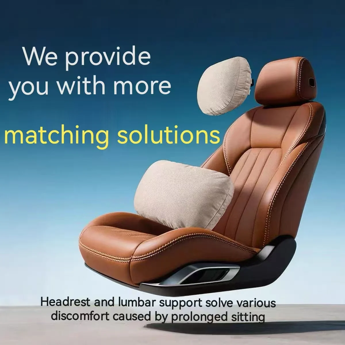 New 2.0 Car Headrest Neck Pillow Support Seat / Maybach Design S Class Soft Universal Adjustable Car Neck Waist Pillows