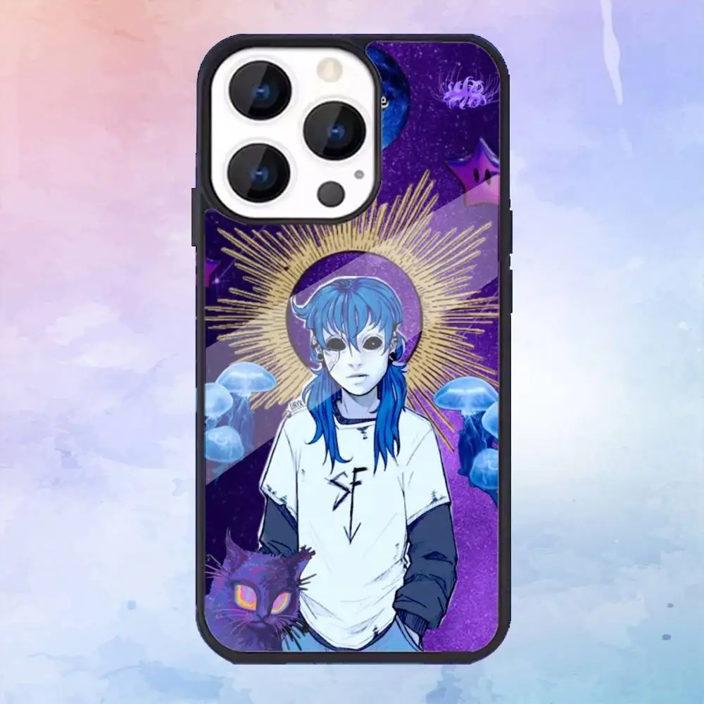 حافظة هاتف كارتون S-Sally Face SF لهاتف iPhone17,16,15,14,13,12,11 Plus، Pro Max Magnetic للشحن اللاسلكي Magsafe