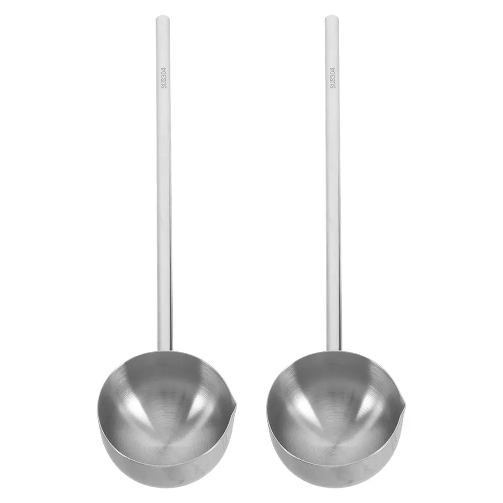 

2PCS Stainless Small Ladle For Sauce Oil Ladles Long H 304 Cooking Sauce Gravy Soup Water Scoop Water Scoop Kitchen Tools