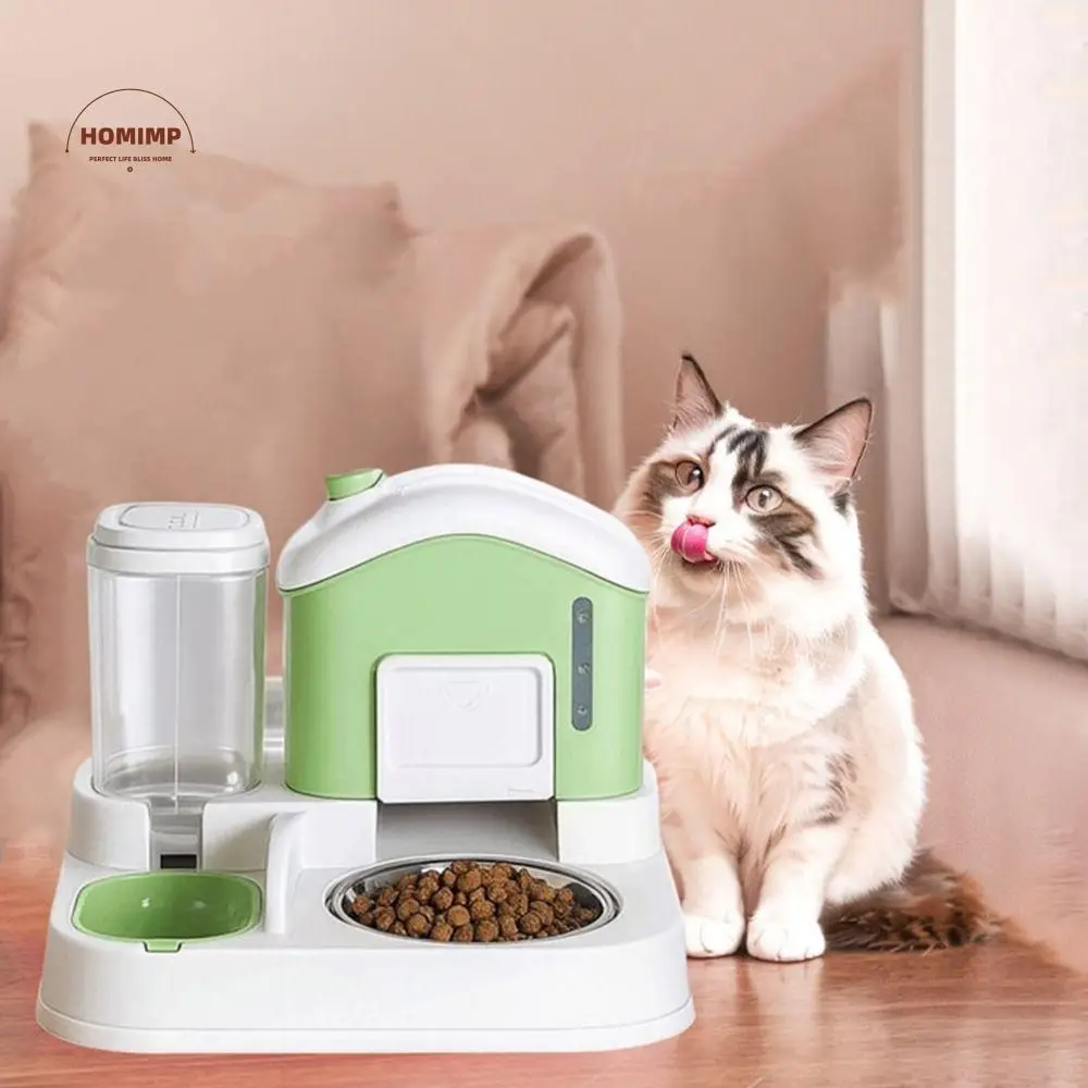 

2-In-1 Automatic Cat Water Feeder Large Capacity Detachable Cat Water Dispenser with Water Fountain Dry Wet Separation