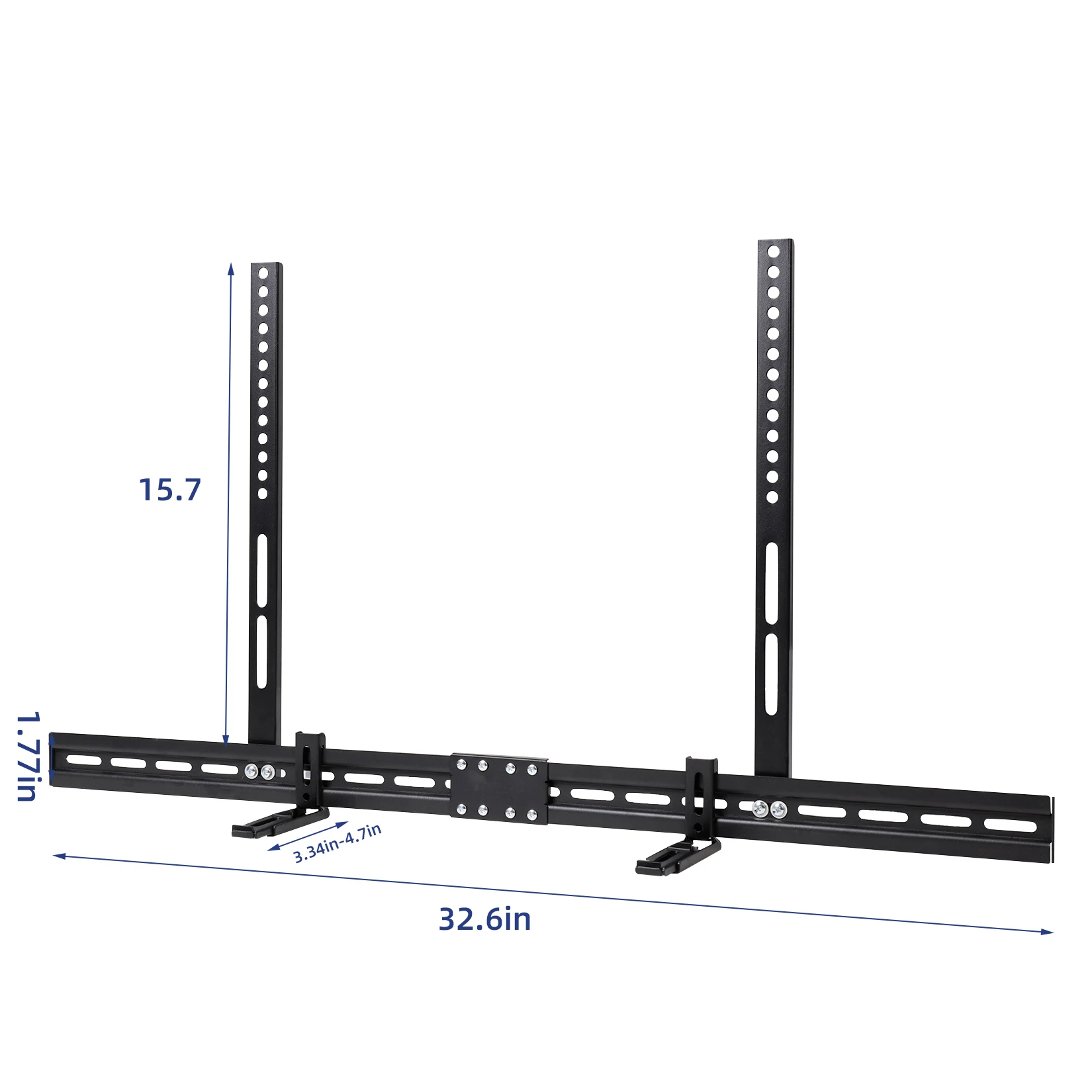 Universal Soundbar Brackets Under TV, Soundbar TV Mount Fits Soundbars with or without Holes Soundbar Mount for Sonos, Samsung,