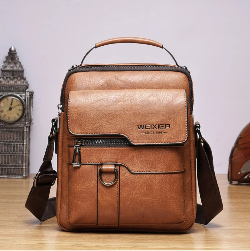 

Brand Men Shoulder Bag for 9.7" ipad Men PU Leather Flaps Men's Crossbody Bags Business Flap Male Solid Messenger Bag Travel Bag