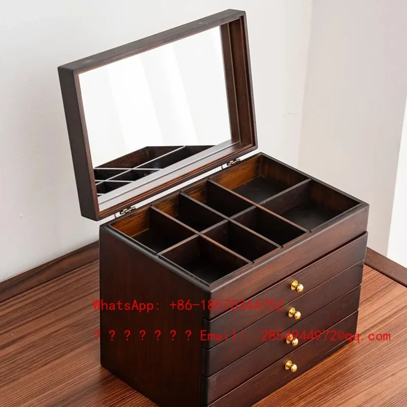 2026    Jewelry Box Large Capacity Vanity Box Multi-layer Storage Box