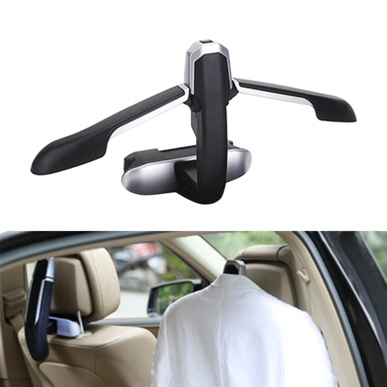 Universal Car Headrest Coat Hanger Multifunctional Folding Hanger Accessory Foldable Car Rear Back Seat Coat Clothes Hanger Rack