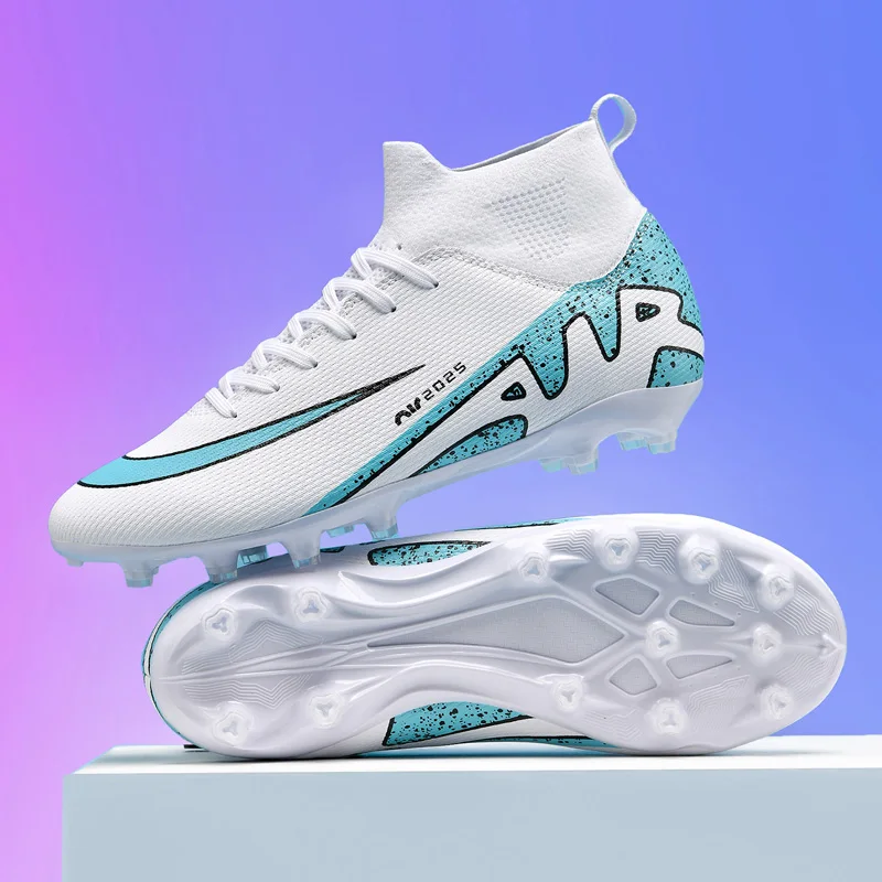 

Men Soccer Shoes TF/FG Society Studded Professional Women Football Boots Ultralight Unisex Indoor Grass Match Training Sneakers